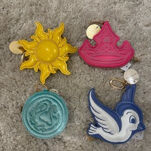 Bath & Body Works Princess Coin Purses. Rapunzel,Snow White,Aurora,Mulan